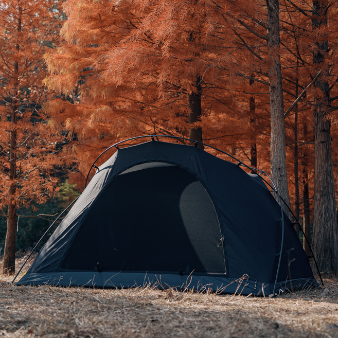 GOOUT SPRINGHILL 붕래 2P 텐트 면 모델 트레킹 캠핑 텐트, 2인용, 블랙
