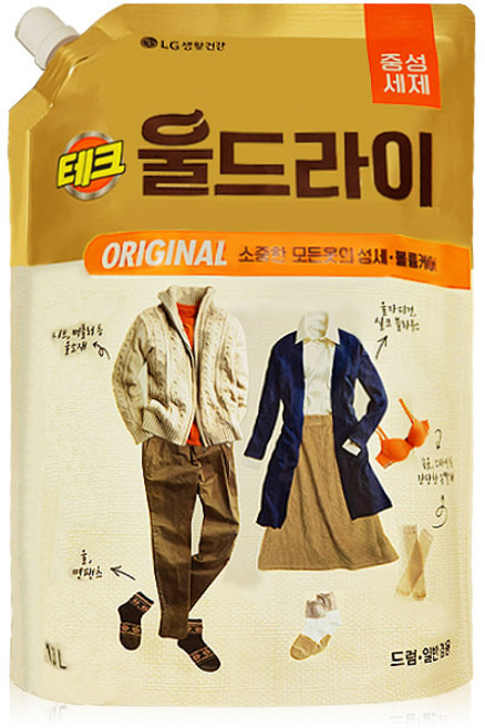테크 울드라이 세제 리필, 1.3L, 1개