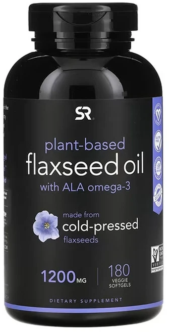 스포츠리서치 ALA 오메가-3 함유 식물성 아마씨 오일 1 200mg 식물성 소프트젤 180정, 240정, 1개 - 쿠팡