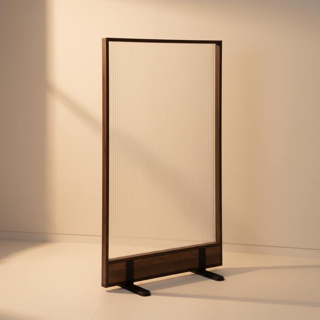 모가 국내제작 이동식 파티션 가림막 파티션 공간분리 1단 인테리어 파티션, 월넛