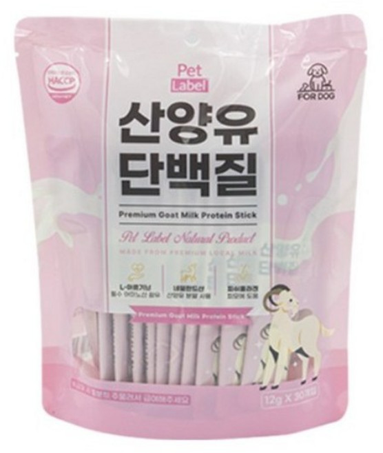 펫라벨 산양유단백질 짜먹는 강아지간식 30 개입 (12 g x 30ea) 강아지영양간식 단백질보충, 우유, 12g, 30개