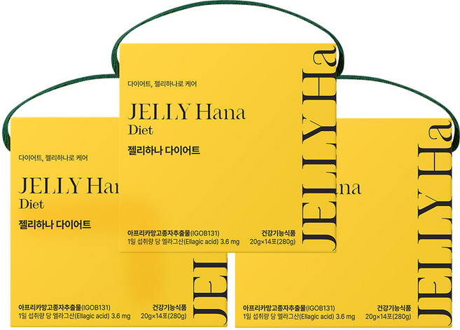 젤리하나 다이어트 아프리카 망고, 3박스, 14회분