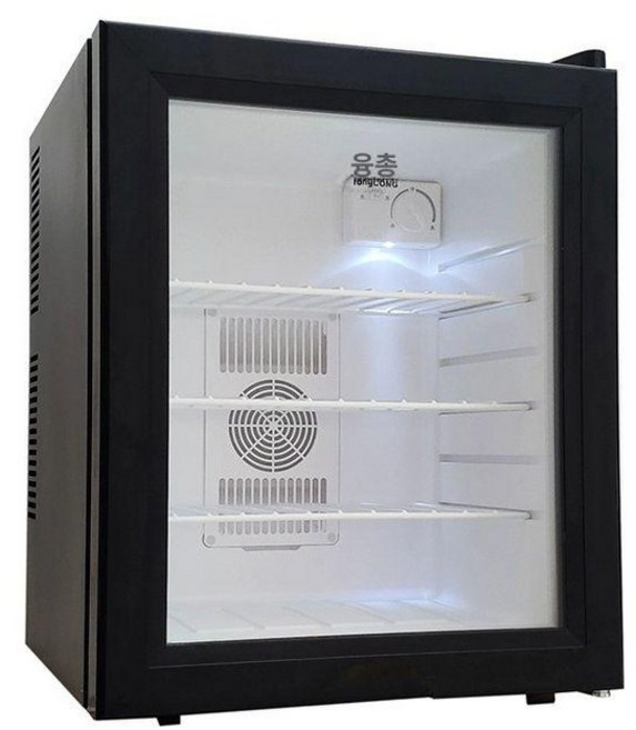 미니 소스냉장고 원룸 투명 음료 사무실 휴게소 업소용, 30L 잠금장치 없음 4칸, 기본 색상