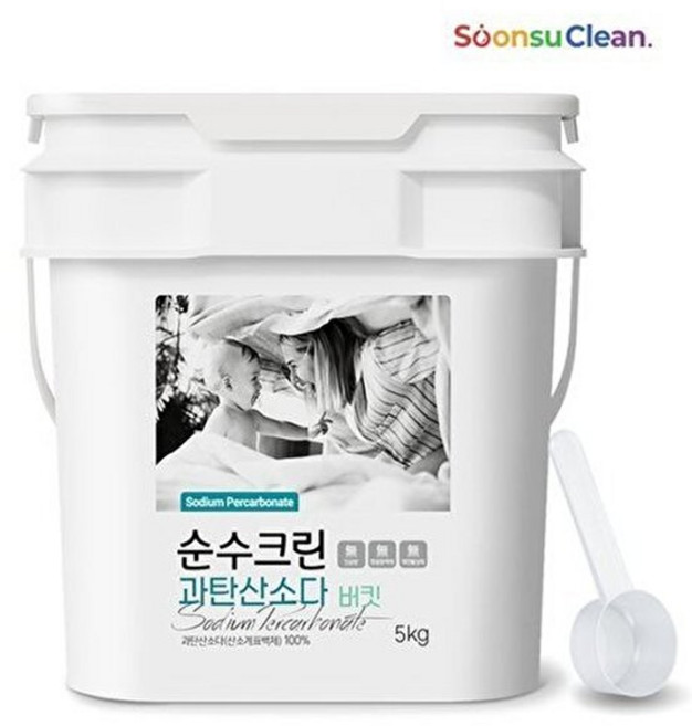 순수크린 과탄산소다 버킷 대용량 1등급원료 산소계표백제, 5kg, 1, 과탄산소다 5kg 버킷 대용량 산소계표백제