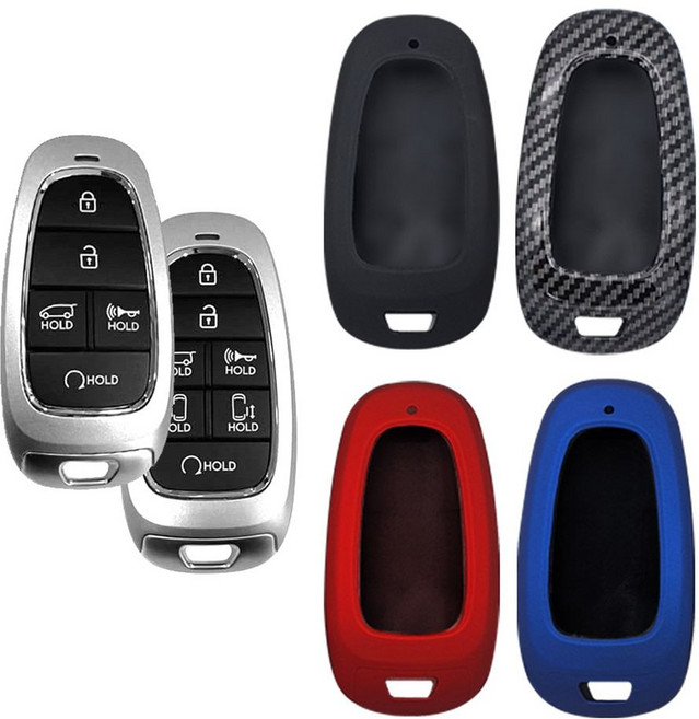 실리콘키케이스 D21 호환 스타리아 강화 케이스 키홀더 스마트키홀더 hyc*68996Sd, 7_케이스카본_블루, 갓올 본상품선택