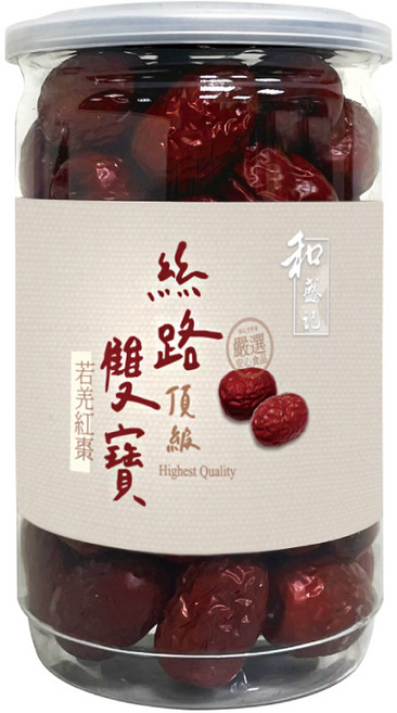 和盛記 絲路雙寶頂級新疆若羌紅棗230g x3入組，優質零食，獨立包裝, 3個, 230g