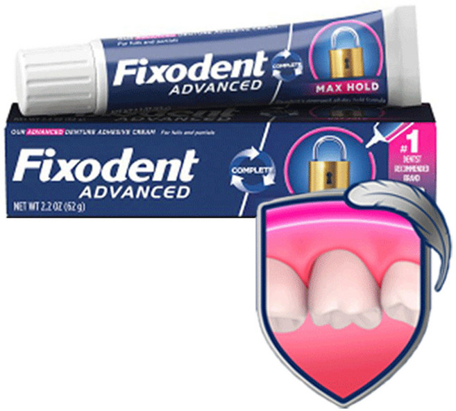 Fixodent ADVANCED假牙黏著劑 全天候固定 防止食物殘渣 保持口腔清潔, 1個