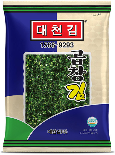 대천김 곱창김, 20g, 16개
