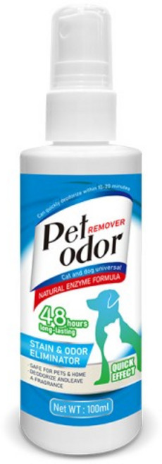 100ml 효소 애완 동물 탈취제 스프레이 고양이 개 냄새 제거제 실내 카펫 바닥 쓰레기 상자 안전 부드러운