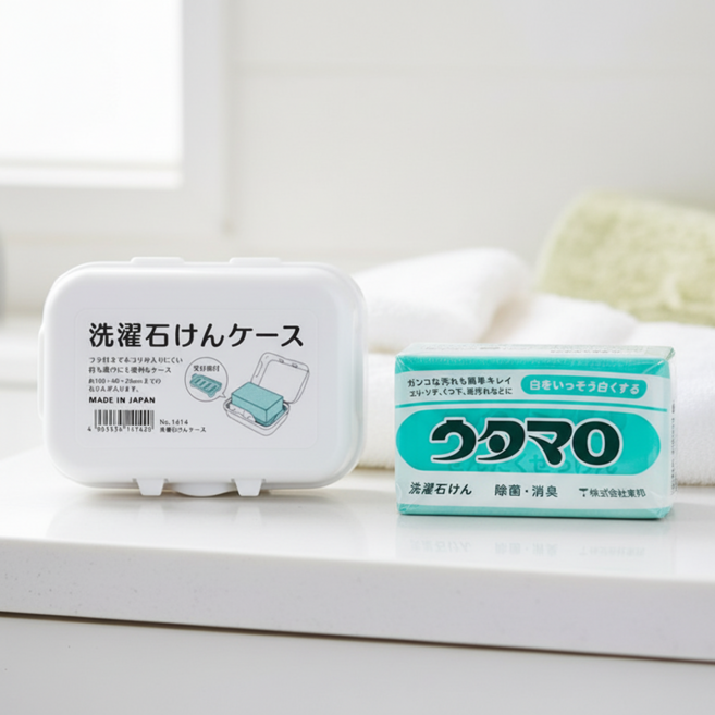 우타마로 세탁 비누 비누케이스, 비누1개+비누케이스1개