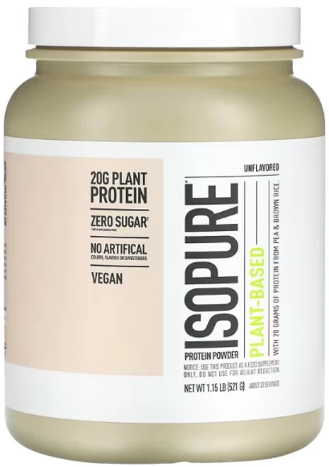 Isopure 식물성 단백질 무맛 521g, 1개 - 쿠팡