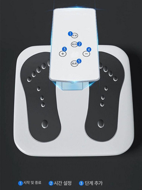 온열 고주파 발마사지 체온기 자동 안마 온찜질 지압 혈핵 심부발열기 단일, 기본 색상, l급 최고급 자극 화이트