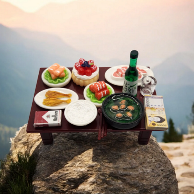 손수제작 납골당제사상 장식 조기 한우 소고기 장식 정성제사상 봉안당 납골당 장식 추모공원 추모관 생신상 생일상 제사상, 혼합색