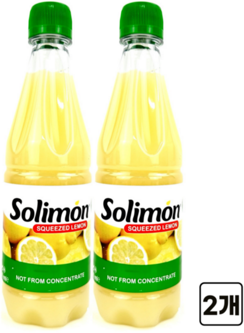 솔리몬 스퀴즈드 레몬즙, 500ml, 2개