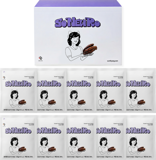 수미향 소느로 바삭달콤 명품견과 피칸정과 답례품, 10개, 30g