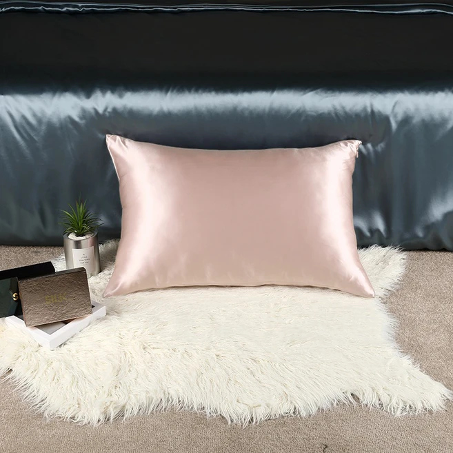 22무미 양면 실크 베갯잇 100% 실크 실크 단색 실크 매끄러운 실크 베개 커버 - 쿠팡