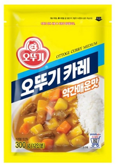 오뚜기 카레 과립형 약간 매운맛, 300g, 1개
