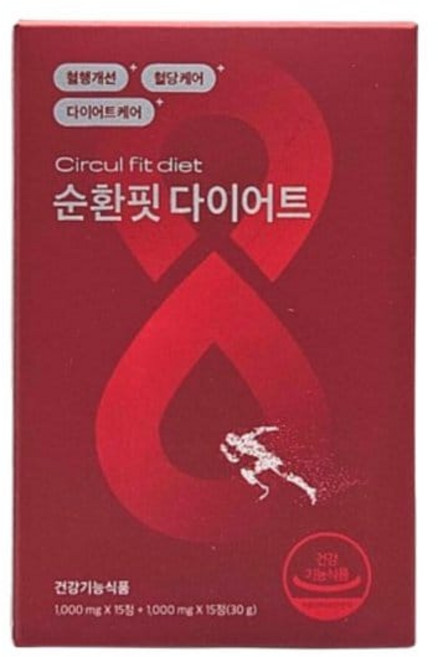 이츠스포츠 순환핏 다이어트 30정 1박스 녹차 은행잎 바나바잎 푸룬 브로멜라인, 1, 30g
