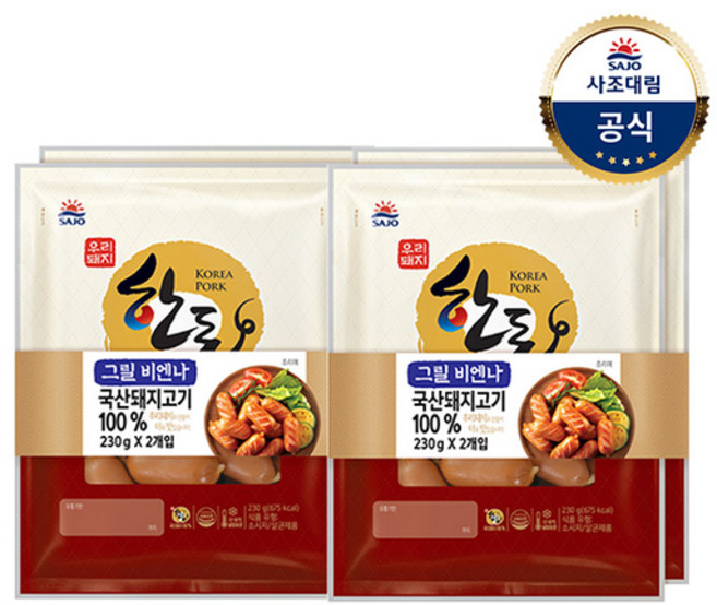 [대림] 한돈그릴비엔나 230g 4개