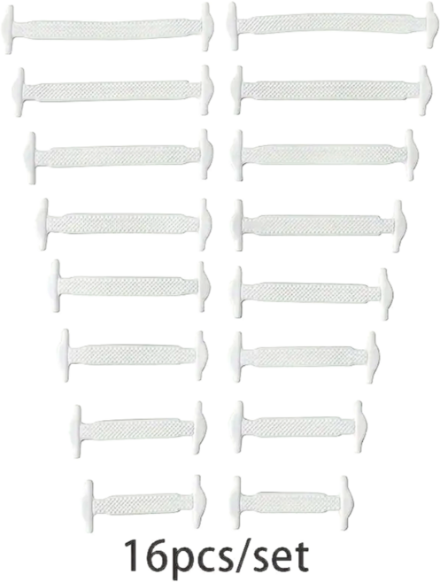 매듭 없는 고탄성 실리콘 운동화 신발끈 16p 세트