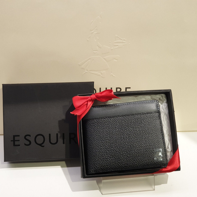 에스콰이아 남성 지갑 [선물 추천 포장출고] #50%세일중# 엠보 소가죽 남성 반지갑#선물추천# 반지갑