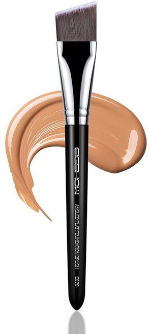 파운데이션 브러시 EIGSHOW 프로 경사 브러시 각진 마스크 가부키 페이스 파우더 리퀴드 크림 버핑 블렌딩에 완벽 F625, 3 Angled Flat Foundation Brush