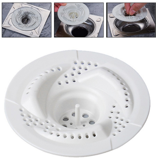 회오리 배수구 필터 커버 머리카락 이물질 빠짐 방지 차단 소용돌이 마개 뚜껑 다회용