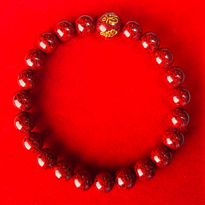 오지끄 O.JIK 불교 경면주사 복 삼재 운 옴마니반메훔 육자진언 염주팔찌