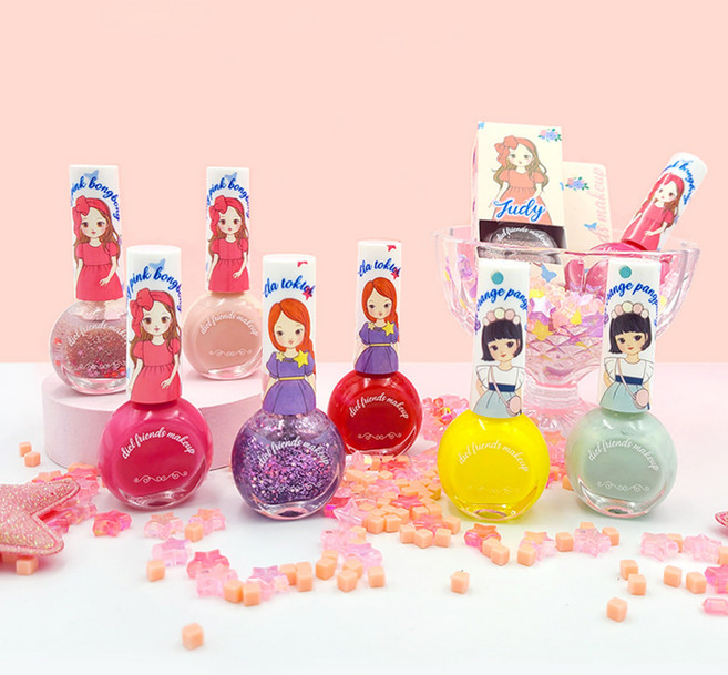 디엘프렌즈 키즈 수성네일 2+1, 엘라다홍, 엘라다홍, 3개