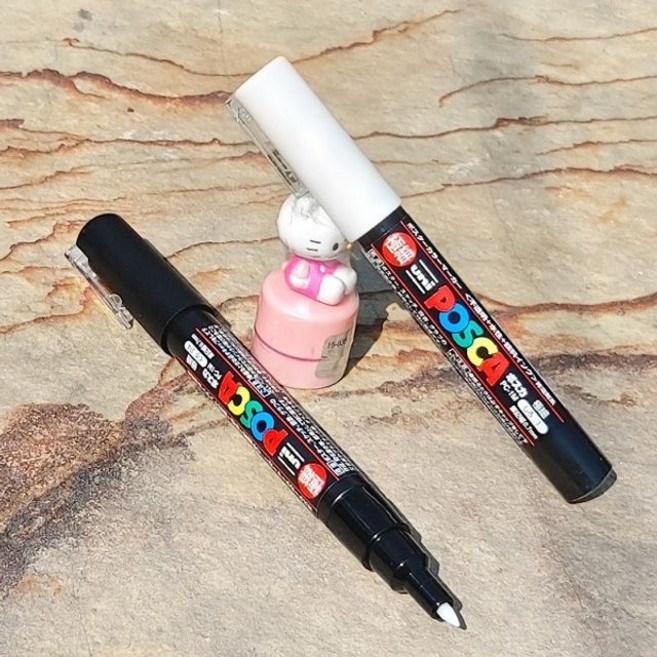 유니 데코펜 포스터마카 포스카-0.7mm 극세필 문구반점 싸인펜 수성마카 수성마카펜 아크릴마카, 블랙, 본상품선택, free