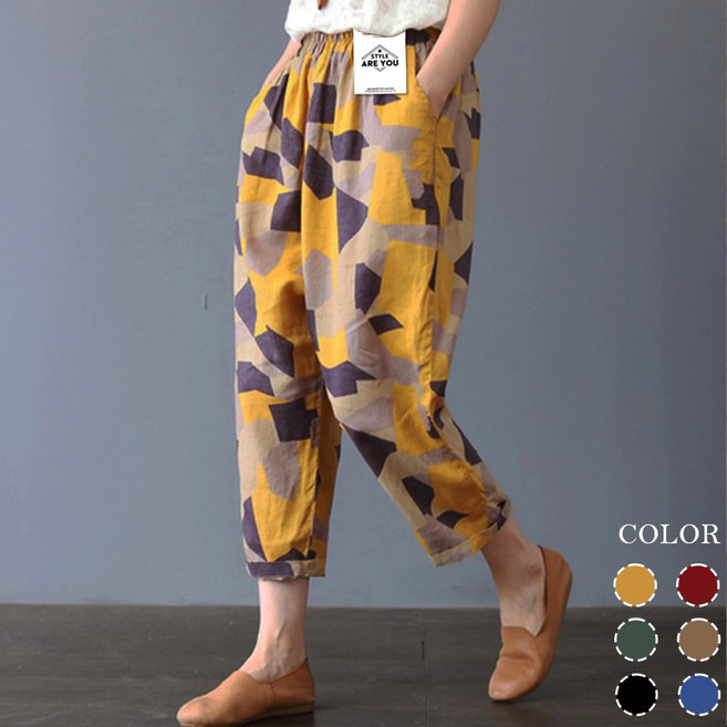 판 밴드 항아리 조거 배기 팬츠 편한 빅사이즈 중년 엄마 여자 바지[AYG6LP0036]