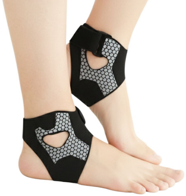 허니비커머스 간편 발목보호대 1세트 좌우대칭, 블랙