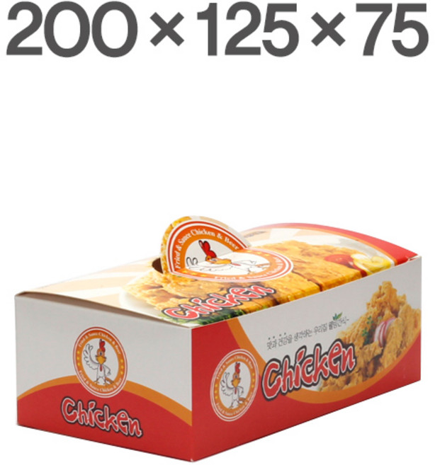 치킨박스 마닐라 대 200장, 단품, 단품, 1개, 단품