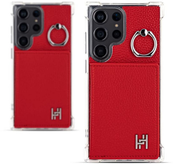 라피네 H포켓 링 투명 에어 쿠션 범퍼 방탄 젤리 카드 수납 스탠딩 케이스