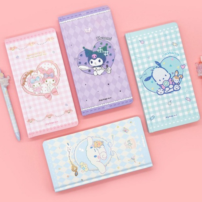 산리오 하드 모눈 수첩 노트 메모지 귀여운 마이멜로디 쿠로미 포차코 시나모롤