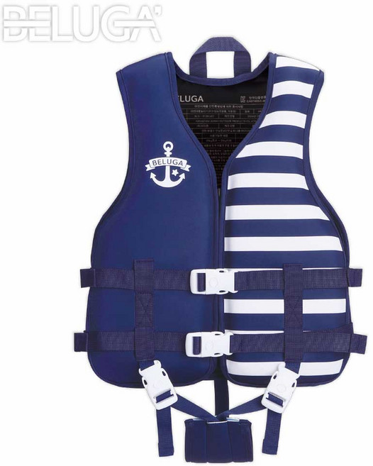 고고키즈 네오프랜 힙쉴드 수영보조용품 물놀이 조끼, 벨루가 네이비, 1개