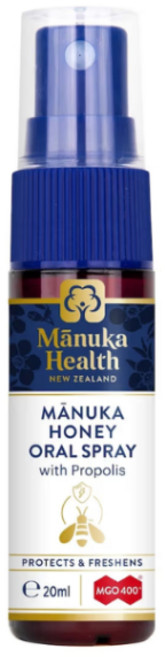 Manuka Health 麥盧卡蜂蜜蜂膠口腔噴霧 MGO 400+ BIO30活性類黃酮 20ml 紐西蘭原裝, 1個, 噴劑 個人用(1入) 特價每人限購3組