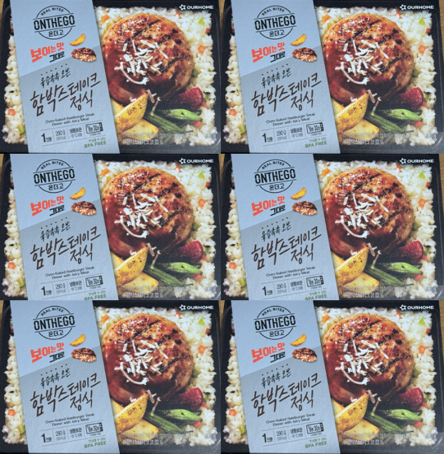 온더고 함박스테이크정식 290g *6개 [도시락], 6개