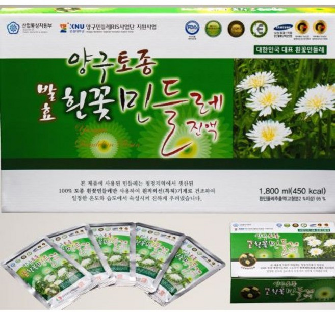 양구 토종 발효흰꽃 민들레진액 (민들레즙), 1개, 1.8L