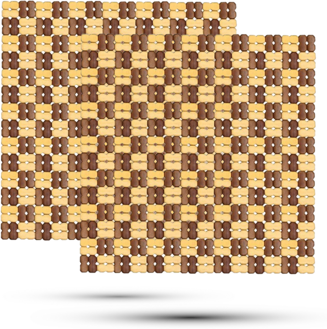 ALT 고급스러운 대나무 마작방석, 2개, 혼합색상 C