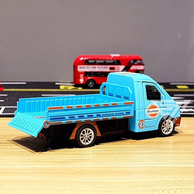 Boutique 合金小貨車模型 1:32仿真卡車玩具 運輸車 貨櫃車模型, 藍色貨車, 1個