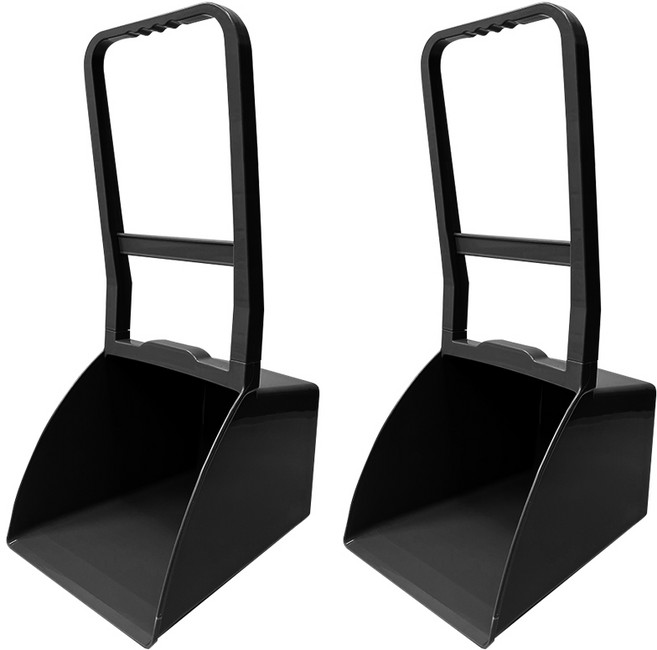 월드크린 컬러 외곽 쓰레받기, 2개, 블랙