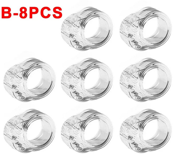 가구이동보안 도어 스톱 하우스 투명 실리콘 핸들 홈 하드웨어 딩 예방 가드, 01 8Pcs-B