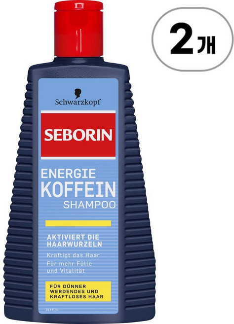 슈바르츠코프 에너지 카페인 샴푸 Schwarzkopf Seborin Energy Shampoo with Caffeine 250ml, 2개