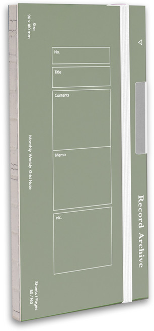 루카랩 2025 레코드 아카이브 날짜형 다이어리 Original, 올리브, 상세페이지 참조