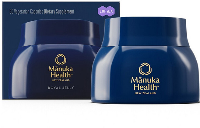 Manuka Health 10H2DA 蜂王乳素食膠囊, 1個, 80錠
