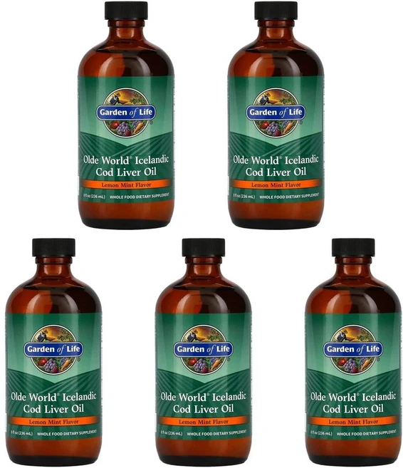 가든오브라이프 올드 월드 아이스랜드 대구 간유 레몬 민트, 5개, 236ml - 쿠팡