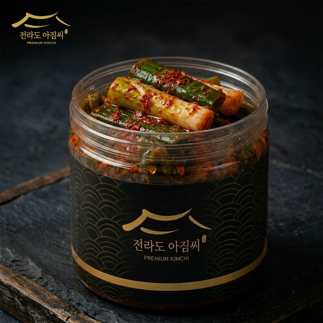 전라도 아짐씨 국내산 100% 양념 맛있는 무침 고깃집 대파김치, 1개, 500g
