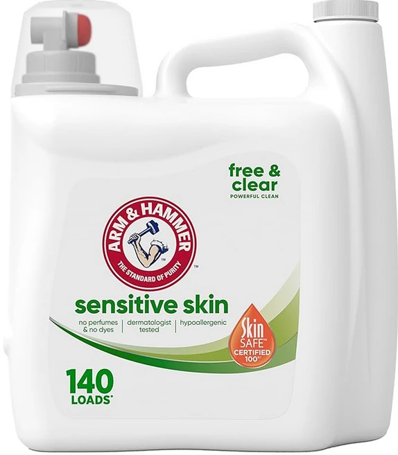 ARM & HAMMER Liquid Laundry Detergent Sensitive Skin 암앤해머 민감성 피부용 무향 액상 세탁세제, 1개 - 쿠팡