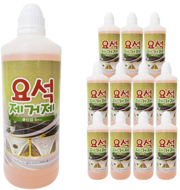 요석제거제 1L 12개 화장실 욕실 변기세정제 소변기 좌변기 찌든 요석 얼룩 악취 제거제